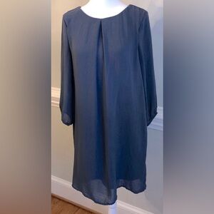 H&M Blue Grey Dolman 3/4 Sleeve Dress